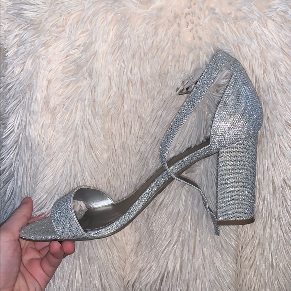 Worthington Sparkly Silver Heels